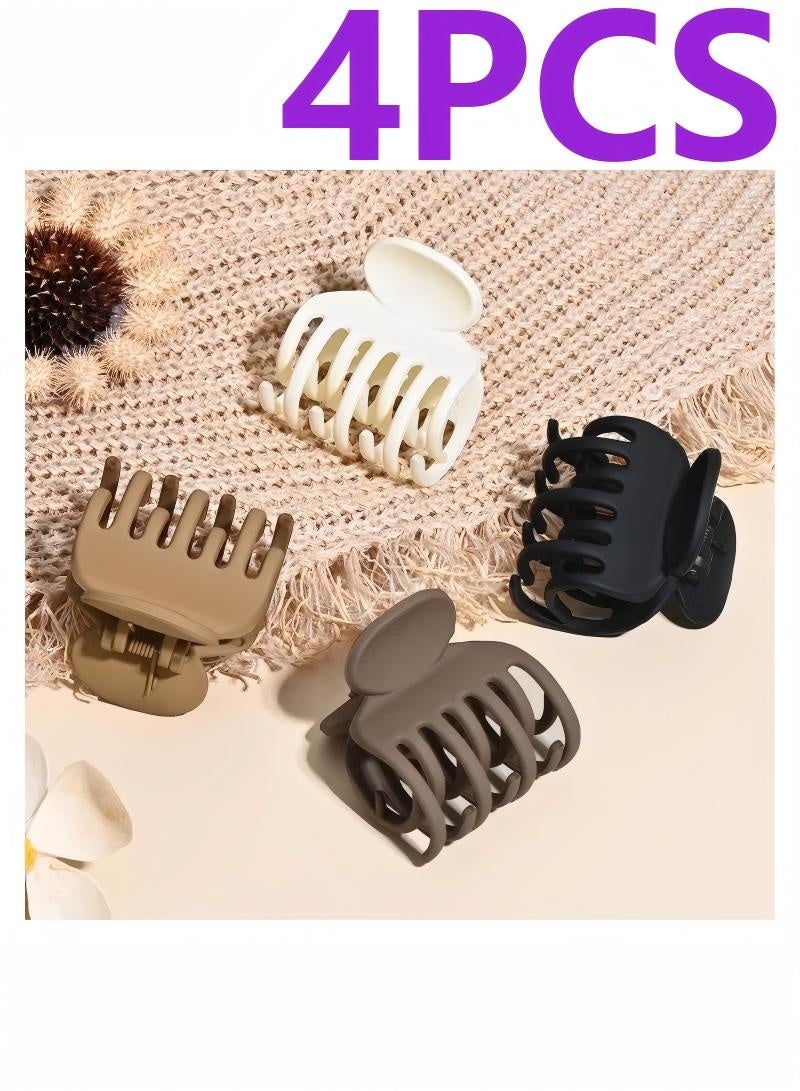 Double Row Teeth Hair Clips Small Claw Clips for Thin Hair 4 Pack - Image 1